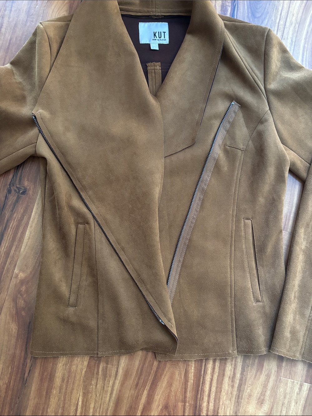 Kut from the Kloth Brown Faux Suede Zip Jacket - Picture 2 of 5